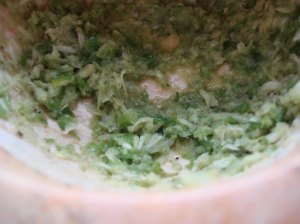 Pasta de ají-mójil (antes del aceite de oliva)